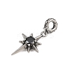 Star 316 Surgical Stainless Steel Cubic Zirconia Pendant Decoration STAS-Z165-16AS-A02-2