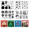4Pcs 4 Styles Christmas Theme PVC Plastic Clear Stamps DIY-PH0023-41-1