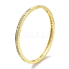 Brass Micro Pave Clear Cubic Zirconia Hinged Bangles for Women BJEW-Z061-15B-1