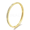 Brass Micro Pave Clear Cubic Zirconia Hinged Bangles for Women BJEW-Z061-15B-1