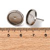 201 Stainless Steel Stud Earring Findings STAS-D379-10E-P-3