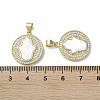 Brass Micro Pave Cubic Zirconia Pendants KK-G485-22D-G-3