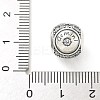 Brass Clear Cubic Zirconia European Beads LS-FIND-M049-01AS-08-3