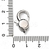 Brass Clear Cubic Zirconia Lobster Claw Clasps KK-Z078-47B-P-3