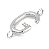 304 Stainless Steel Letter Connector Charms LS-STAS-M108-01P-07-3