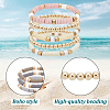 3 Sets 3 Colors Polymer Clay Heishi Surfer Stretch Bracelets Set BJEW-AN0001-30-3