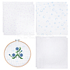6Pcs 3 Colors 11CT Cross Stitch Fabric Sheets AJEW-PH0006-56-1