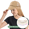 Flower 304 Stainless Steel Enamel & Disc Polymer Clay Link Baseball Cap Chain AJEW-WR00001-6