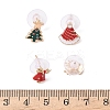 4Pcs Christmas Theme Alloy Enamel Stud Earrings EJEW-B068-02KCGG-04-3