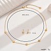 Minimalist 201 Stainless Steel Flower Stud Earrings & Necklaces Set for Women BV2864-1