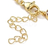 Teardrop Brass Pave Cubic Zirconia Link Chain Bracelets for Women BJEW-P385-06G-06-3