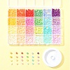 DIY Column Baking Paint Glass Seed Beads Bracelets Making Kits SEED-FS0001-39-6
