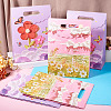 6Pcs 2 Styles Flower Printed Rectangle Paper Gift Bags with Hole Handles ABAG-TA0001-54-5
