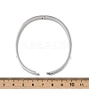 201 Stainless Steel with Rhinestone Bangles for Women BJEW-B138-04P-5