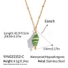 Conch Shell Shape Pendant 304 Stainless Steel Satellite Chain Necklaces for Women LD6500-3-2
