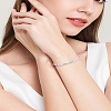 1Pc Natural Rose Quartz Round Beaded Bracelets for Women Men BJEW-LP0015-14-1