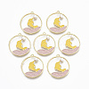 Alloy Enamel Pendants ENAM-S122-010-NR-2