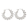 Non-Tarnish 304 Stainless Steel Hoop Earrings for Women STAS-D084-21P-1