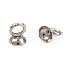 201 Stainless Steel Bead Cap Pendant Bails STAS-L244-27C-P-3