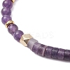 Natural Amethyst Braided Bead Bracelets BJEW-JB11241-01-3