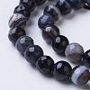 Natural Black Agate Beads Strands G-G753-08-8mm-3