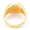Adjustable Real 18K Gold Plated Brass Enamel Finger Ringss RJEW-L071-29G-4