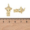 Brass Micro Pave Black Cubic Zirconia Pendants CU-CBA9AFC-01G-28-3