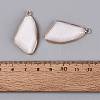 Natural White Jade Faceted Pendants G-Q606-51G-3
