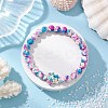 Synthetic Dyed Turquoise Beaded Stretch Bracelets for Women Men BJEW-JB11549-02-1