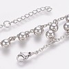 304 Stainless Steel Charm Anklets AJEW-P069-06P-2