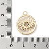 Brass Micro Pave Clear Cubic Zirconia Pendants KK-M275-35G-3