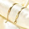 Ion Plating(IP) Unisex 304 Stainless Steel Herringbone Chain Bracelets LS-BJEW-O177-01A-G-5