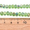 Electroplate Transparent Glass Beads Strands EGLA-A046-01B-04-4