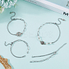 16Pcs Brass Curb & Paperclip Chains Bracelet Making MAK-SC0001-39-3