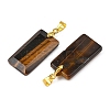 Natural Tiger Eye Faceted Pendants G-L623-03G-03-2