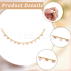 2Pcs Alloy Enamel Pink Bowknot Tassel 304 Stainless Steel Cable Chain Bag Decorative Chains AJEW-BBC0001-03-6