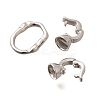 925 Sterling Silver Fold Over Clasps STER-B006-02P-2