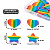Yilisi 12Pcs 2 Style Plastic Stripe Pendants KY-YS0001-03-26
