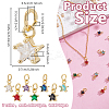 14Pcs 7 Colors Brass Micro Pave Cubic Zirconia Pendants KK-AR0004-77-2