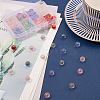 96Pcs 8 Colors Transparent Spray Painted Frosted Glass Beads GLAA-CJ0001-40-5