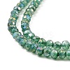 Spray Painted Imitation Jade Glass Beads Strands GLAA-P058-01A-05-3