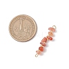 16Pcs 16 Styles Natural Mixed Stone Chip and Glass Seed Beaded Connector Charms PALLOY-JF03328-01-2