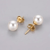 Plastic Imitation Pearl Stud Earrings STAS-D0001-03-G-2