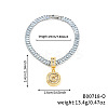 Fashionable Brass Micro Pave Clear Cubic Zirconia Charm Bracelets LS-AF9298-15-2