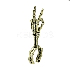 Skeleton Hand Alloy Cigarette Holder Ring RJEW-K275-27AB-1