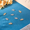 8Pcs 2 Colors Glass Charms KK-TA0001-77-5