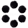 12Pcs Handmade Faux Rabbit Fur Pom Pom Ball Covered Pendants WOVE-SC0001-06F-1