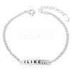 SHEGRACE Simple Fashion Sterling Silver Link Bracelet JB42A-1