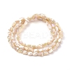 Electroplate Opaque Solid Color Glass Beads Strands EGLA-G035-B-FR04-2