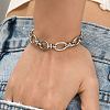 Non-Tarnish 201 Stainless Steel Oval Link Chain Bracelet LS-KM2112-2-5
